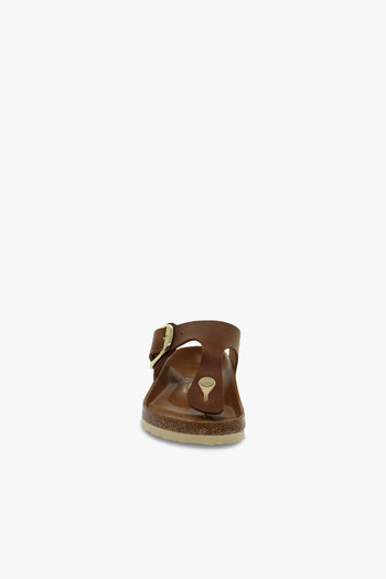 Sandalo basso GIZEH BIG BUCKLE in pelle cuoio - 4