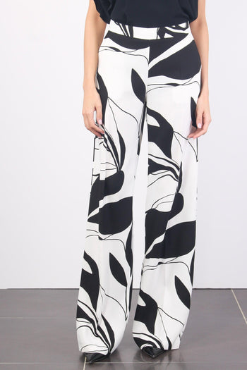 Pantalone Fantasia Astratta Bianco/nero - 2