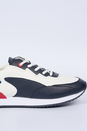 Sneaker Bicolor Bianco/Blu Uomo - 2
