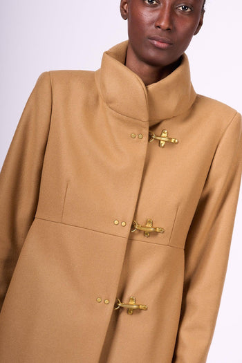 Cappotto Romantic Panno Cappuccino Donna - 4
