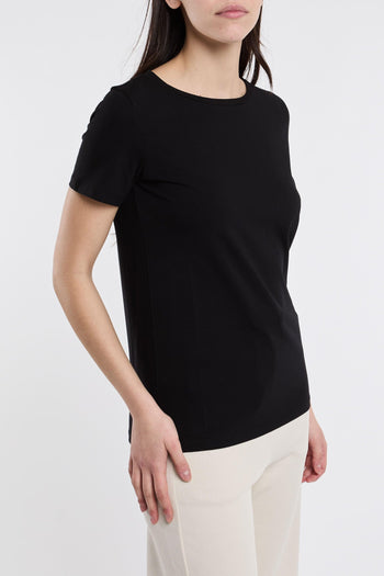 Max Mara T-Shirt Mezza Manica 95% CO 5% EA Nero - 3