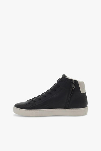 Sneakers HIGH TOP ESSENTIAL in pelle nero e bianco - 3