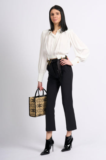 Pantalone Trombetta Nero Donna - 2