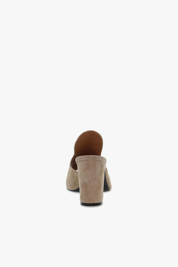 Sandalo con tacco SABOT STONDATO in camoscio beige Donna Sandalo con tacco - 2