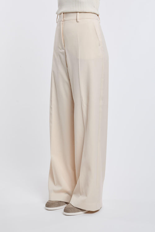 Max Mara Pantalone 100% WV Bianco - 2