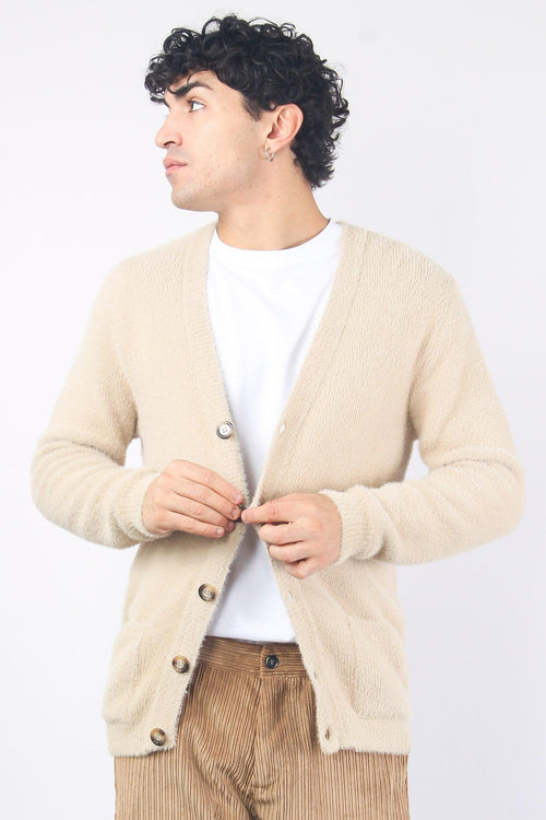 Cardigan Peloso Cammello