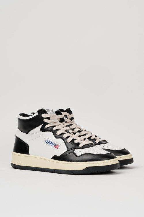 Medalist Mid Sneakers in pelle bianca e nera - 2