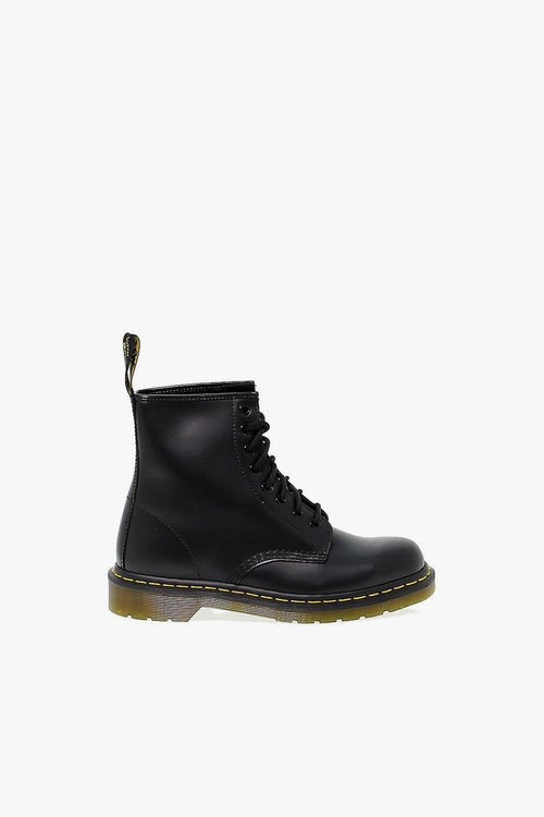 Polacco 8 EYE BOOT BLACK SMOOTH in pelle nero