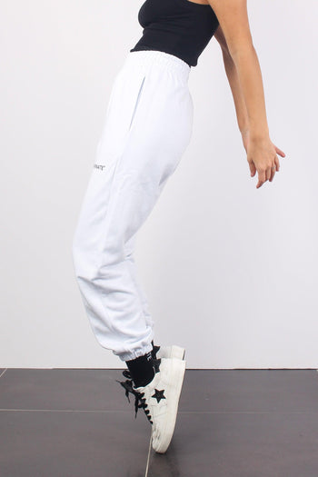 Pantalone Felpa Basico Bianco - 8