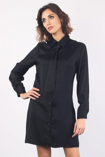 Abito Camicia Con Cravatta Nero - 4