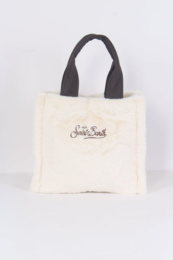 Borsa Verticale Ecopelliccia Panna - 3