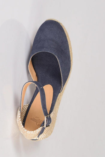 Espadrillas Zeppa Blu Chiaro Donna - 6