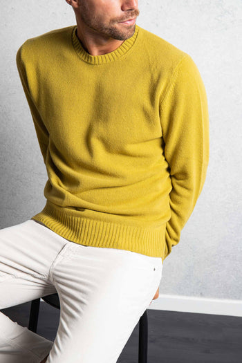 Maglia Scollo A V Giallo Uomo - 2