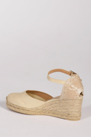 Espadrillas Zeppa Beige Chiaro/beige Donna - 4