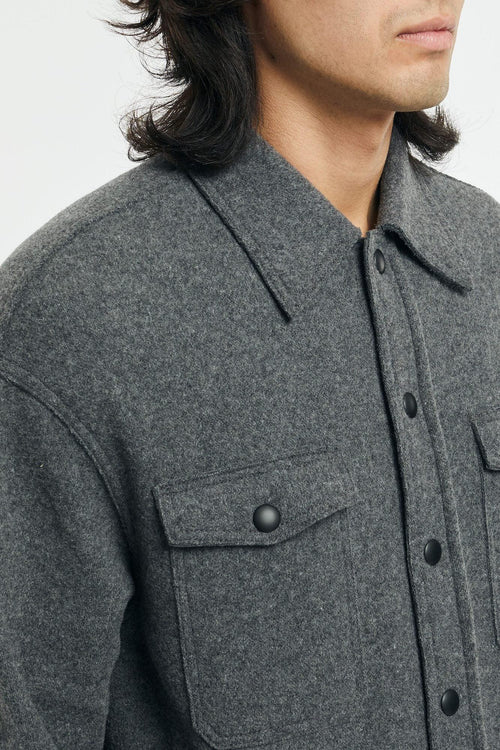 Overshirt in misto lana - 1