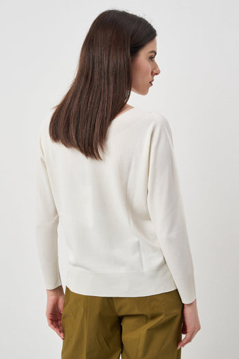 Maglia manica lunga panna - 5