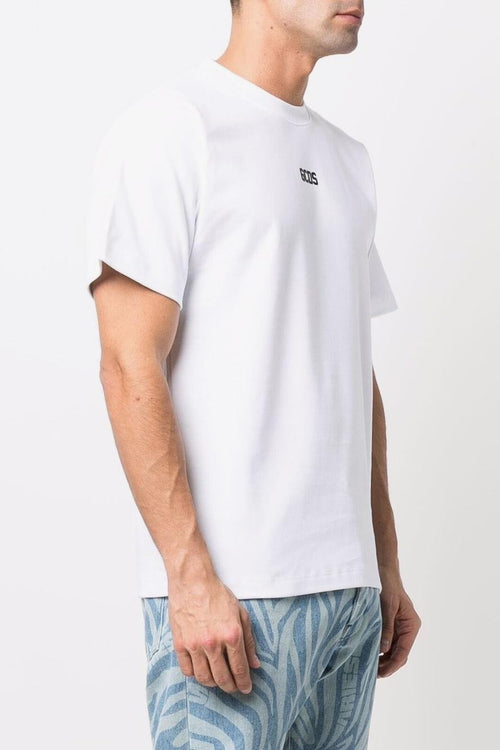 T-Shirt Bianco Stampa Micro Logo