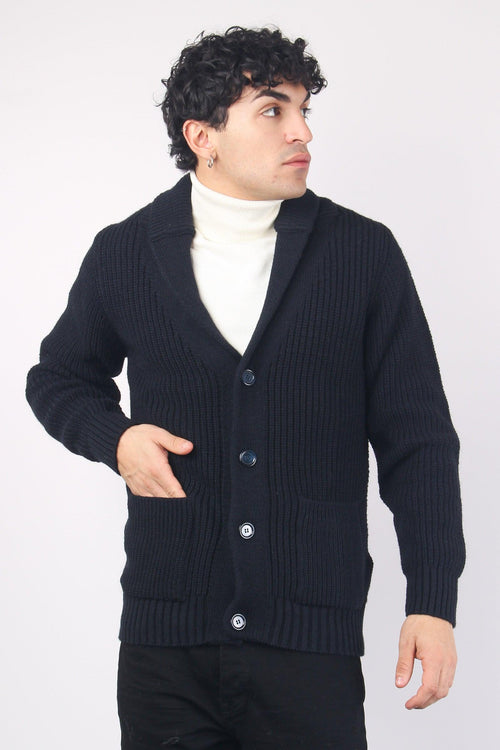 Cardigan Tasche Navy