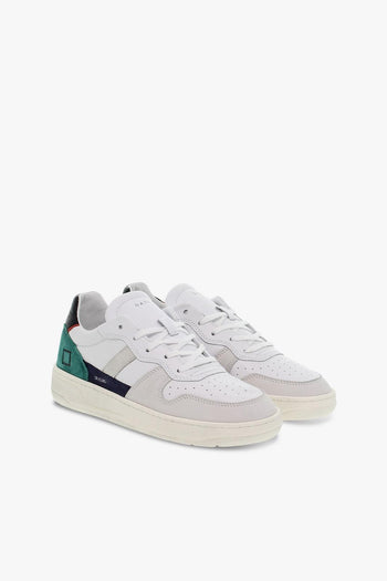 Sneakers COURT 2.0 COLORED in pelle e camoscio bianco e verde - 5