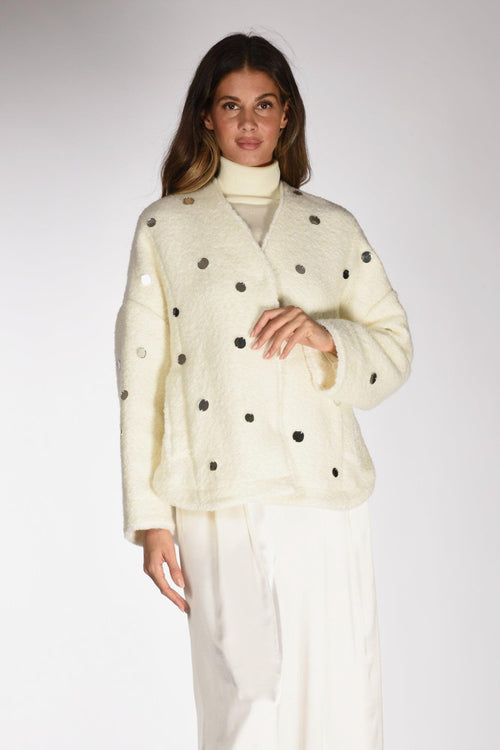 Giacca Paiette Bianco Donna