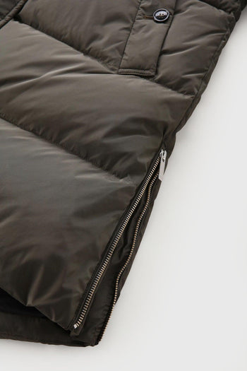 Piumino Alsea Puffy in Nylon Elasticizzato Verde Militare - 9