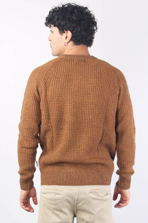 Girocollo Tweed Wool Caffe - 2