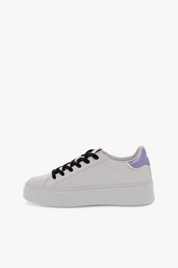 Sneakers EXTRALIGHT in pelle e laminato bianco e lilla - 3