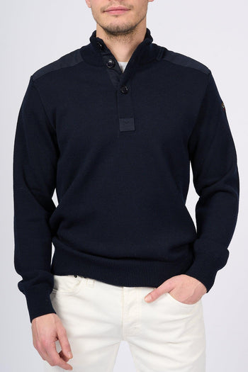 Maglia Bottoni Blu Uomo - 3