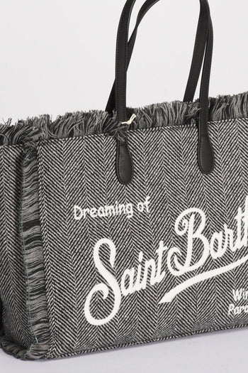 Saint Barth Borsa Vanity W Grigio Scuro/bianco Donna - 4