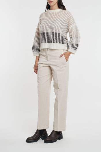 Maglia Tricot Beige Donna - 4