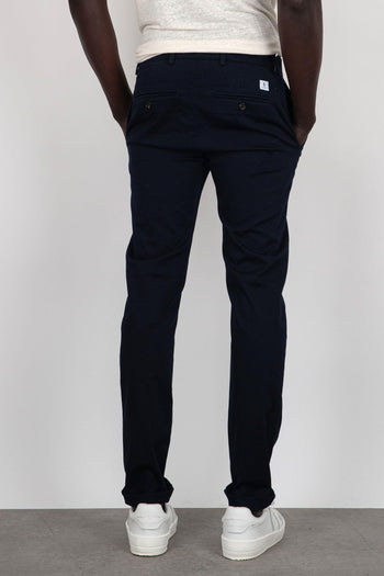 Pantalone Mike Cotone Blu Navy - 3