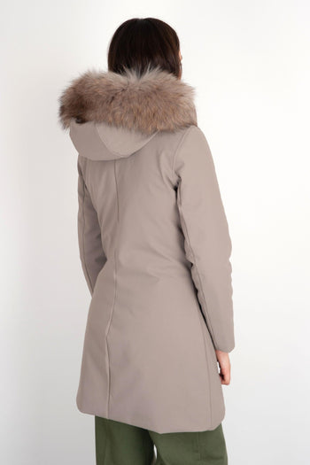 Piumino Winter Long Fur Tortora Grigio - 4