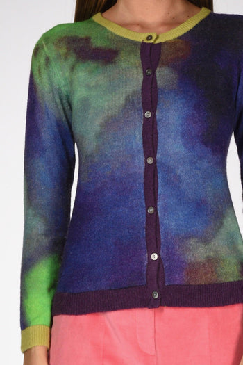 Maglia Stampata Viola/verde Donna - 3