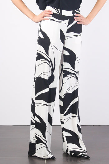 Pantalone Fantasia Astratta Bianco/nero - 5