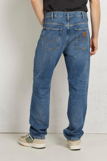 Marlow Pant Cotton Edgewood Blu Uomo - 3
