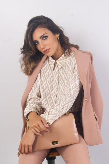 Camicia Fantasia Logo Nudo/burro - 7