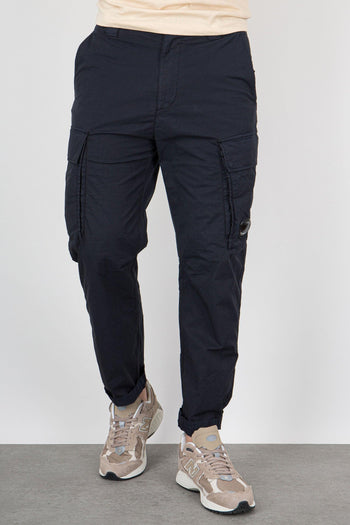 Pantalone Cargo Twill Stretch Blu Scuro Uomo - 3