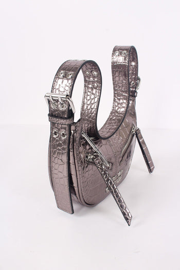 Mezza Luna Piccola Zip Gun Metal - 5