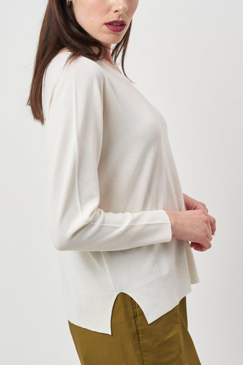 Maglia manica lunga panna - 4