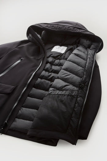 Parka Tech Softshell Nero Piumino - 10