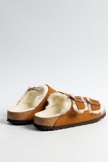 Ciabatta Arizona Shearling Cammello Donna - 4