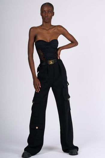 Body con Tulle Nero Donna - 5