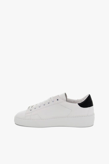 Sneakers LEVANTE CALF WHITE-BLACK in pelle bianco e nero - 3