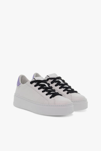 Sneakers EXTRALIGHT in pelle e laminato bianco e lilla - 5