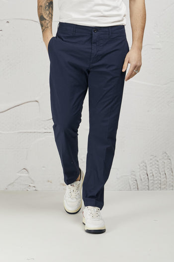 Pantalone Chino Misto Cotone Colore Blu - 2