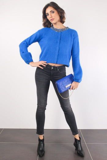Cardigan Ricamo Galactic Blue - 5