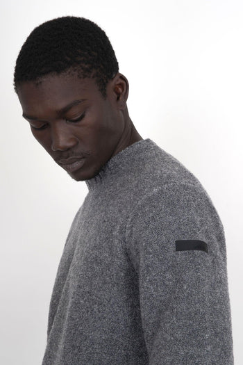 Maglia Bouclè Round Grigio Melange Uomo - 2
