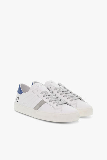 Sneakers HILL LOW CALF WHITE-BLUETTE in pelle bianco e bluette - 5