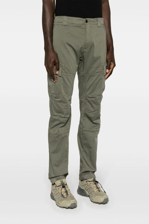 Pantalone Cotone Elasticizzato Verde elasticizzato