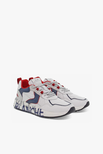 Sneakers CLUB16 in pelle e nylon bianco e blu - 5